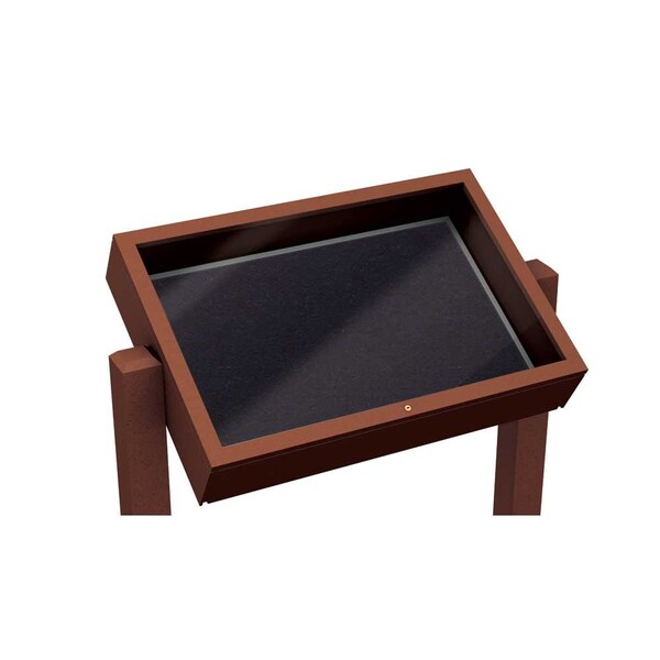 Outdoor Enclosed Combo Board, 48"x36", Bronze Frame/Grey & Medium Grey